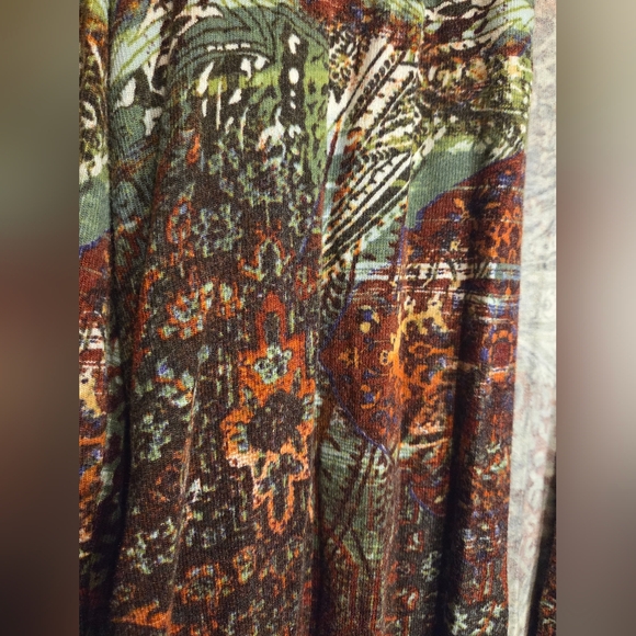 NWOT Salaam Multicolor Patterned Openfront Women's Cardigan - Sz S - Picture 3 of 7